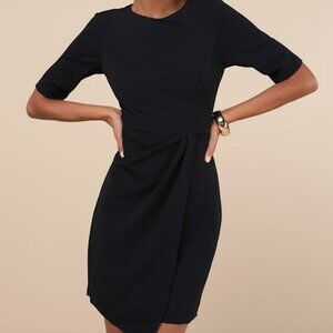 Lulus Westwood Black Half Sleeve Sheath Dress - Size XL